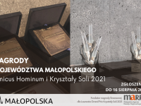 Plakat promujący Konkurs o Nagrodę Kryształy Soli i Amicus Hominum.