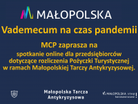 Grafika promująca spotkanie dla przedsiębiorców.